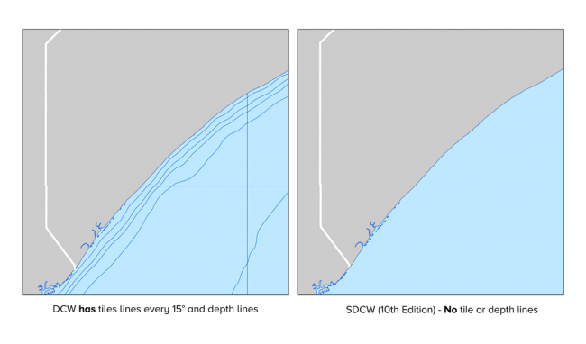 Seamless data format that eliminates duplicate layers and tile boundary artifacts